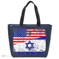 I Stand With Israel Pray For Israel Us Israel Flag Tote Bag thumb 0