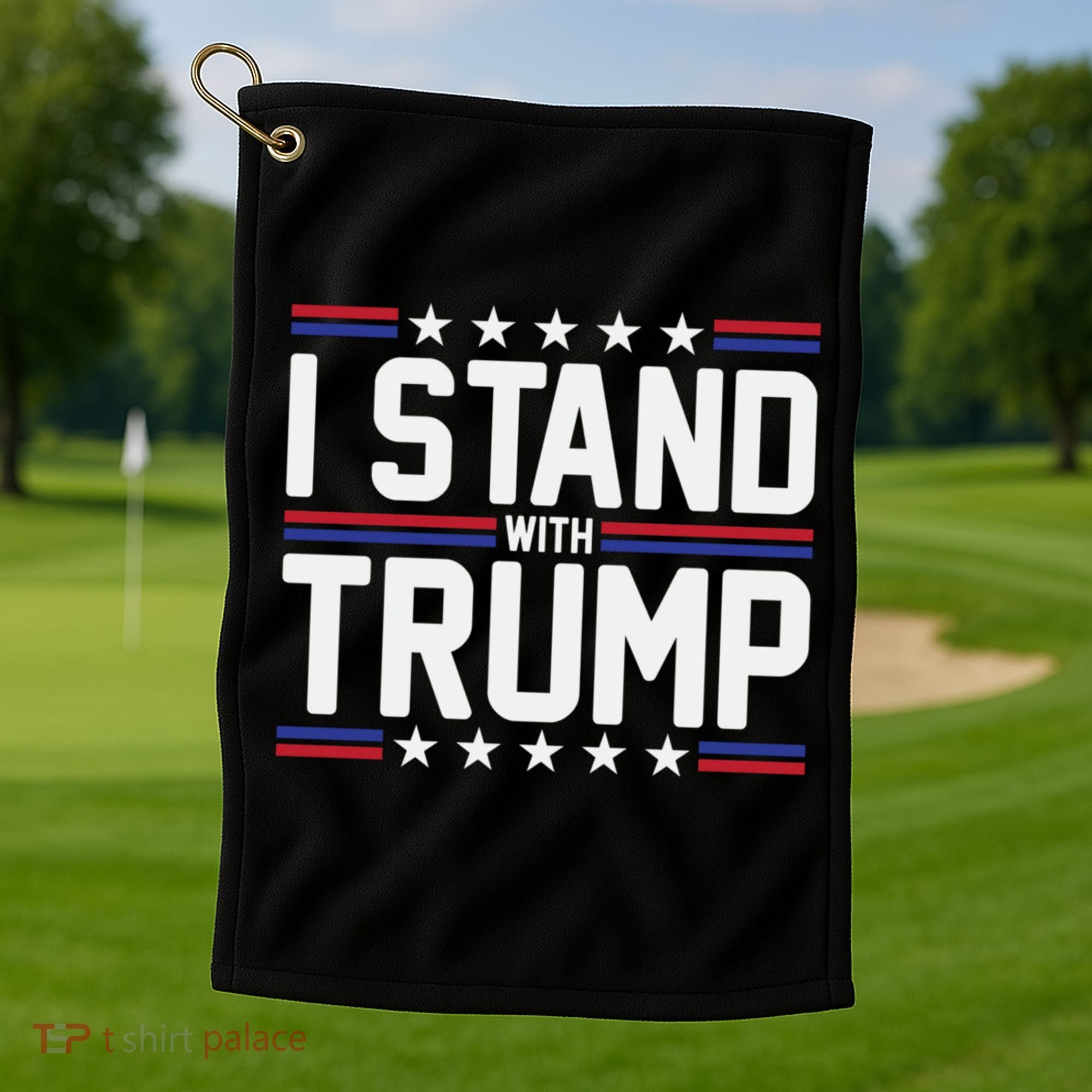 I Stand With Trump Golf Towel