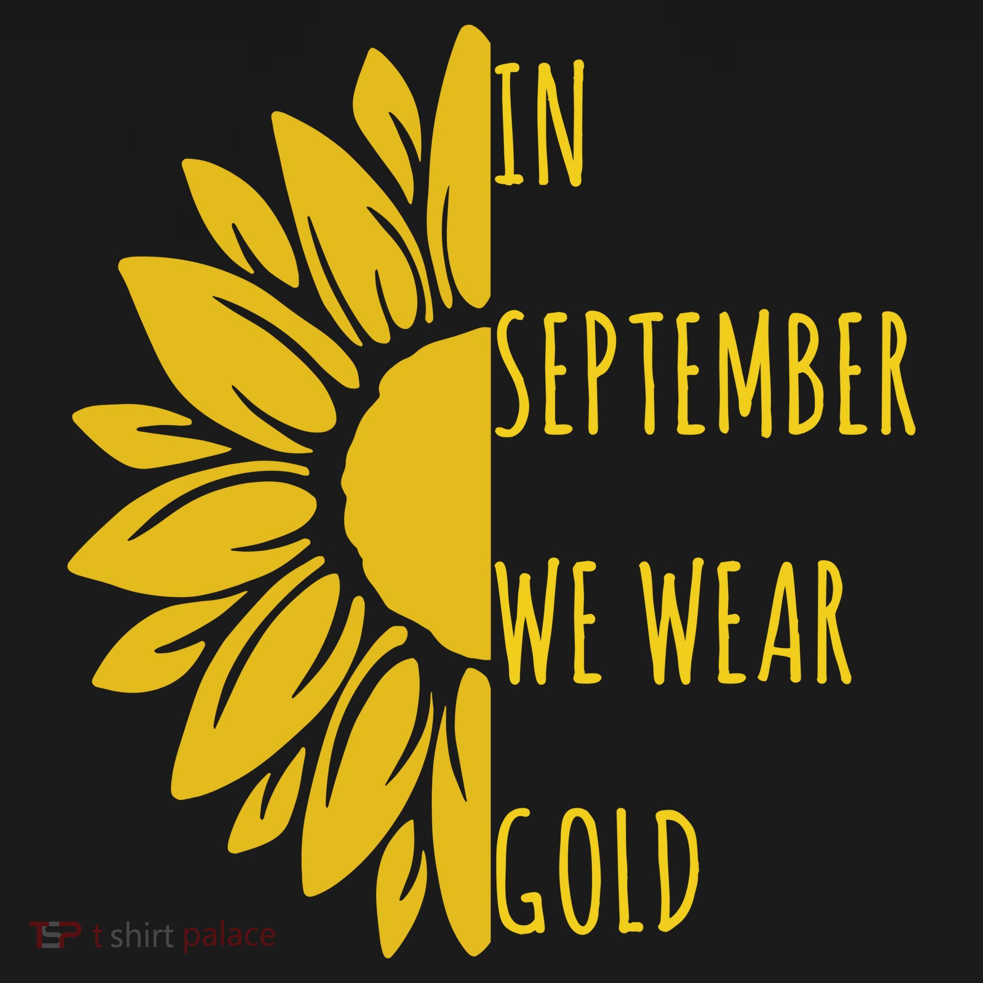 In September We Wear Gold Childhood Cancer Sunflower Women's Hoodie