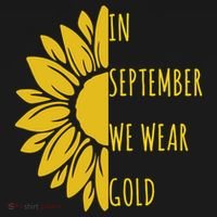 In September We Wear Gold Childhood Cancer Sunflower Visor thumb 3