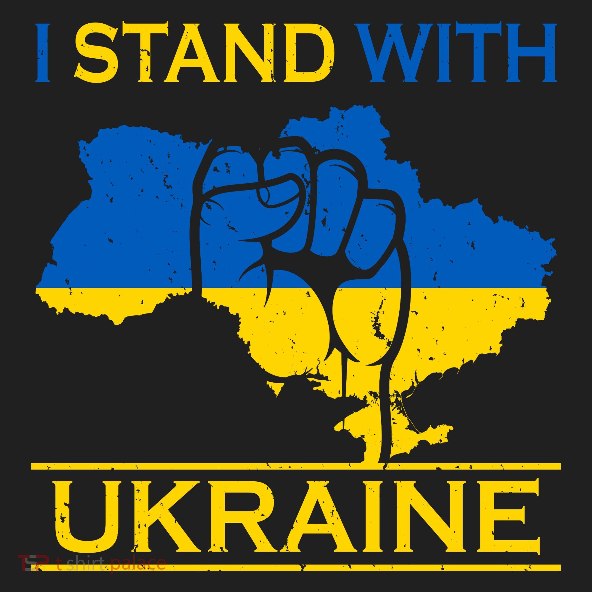 I Stand With Ukraine Map Women's Sweatshirt
