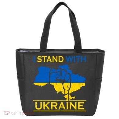 I Stand With Ukraine Map Tote Bag