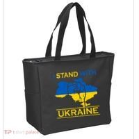 I Stand With Ukraine Map Tote Bag thumb 2