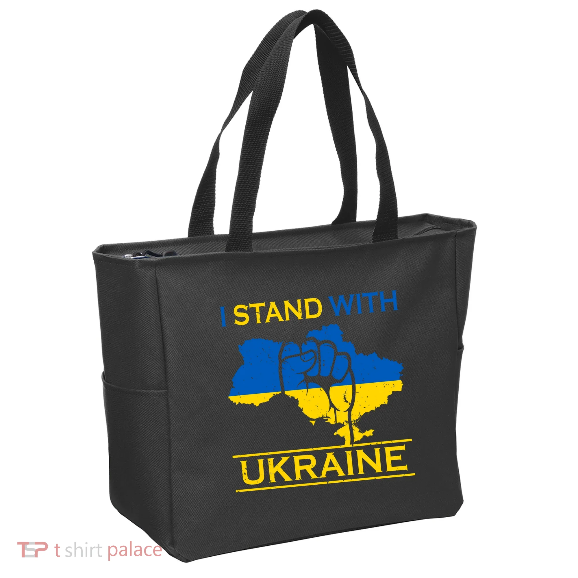 I Stand With Ukraine Map Tote Bag