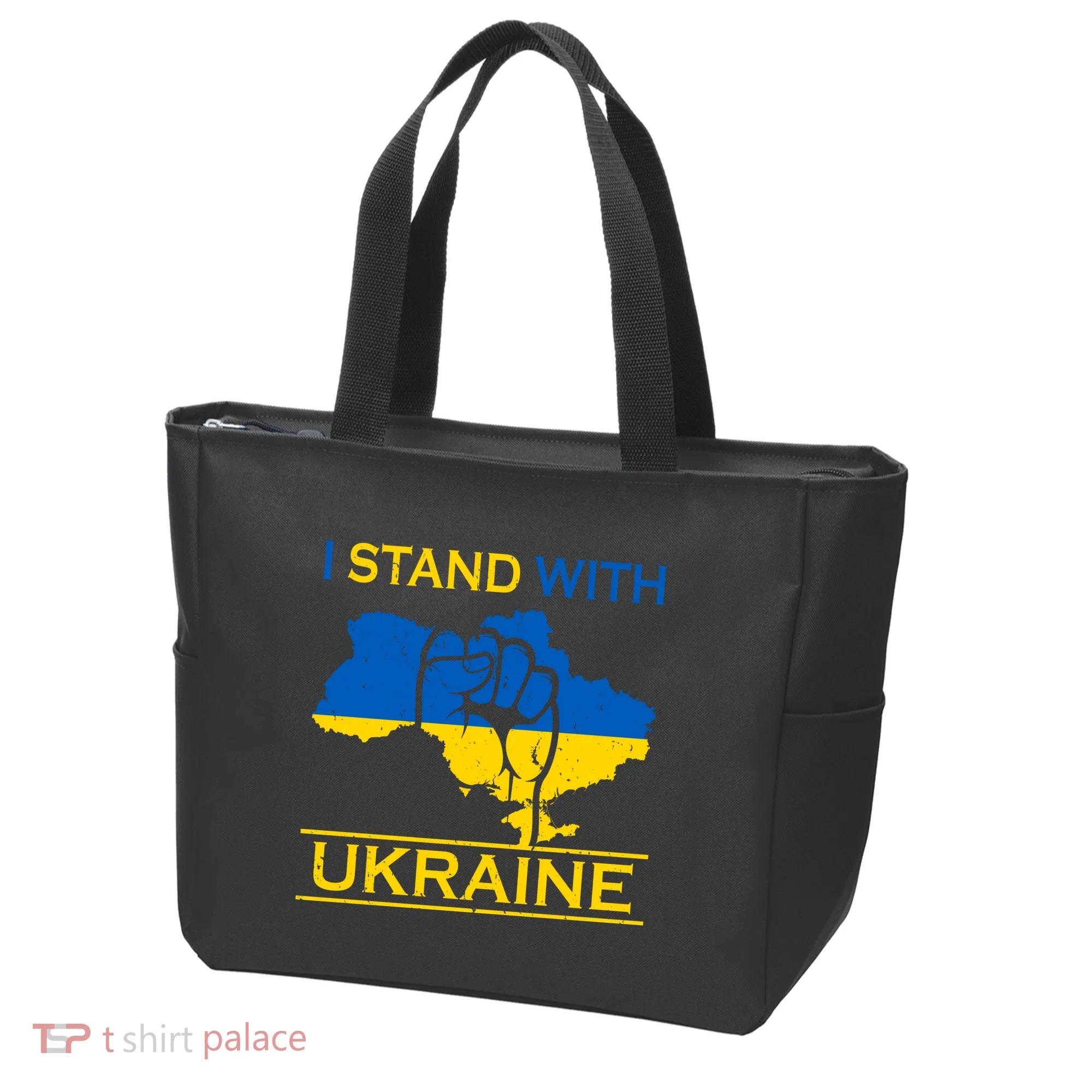 I Stand With Ukraine Map Tote Bag