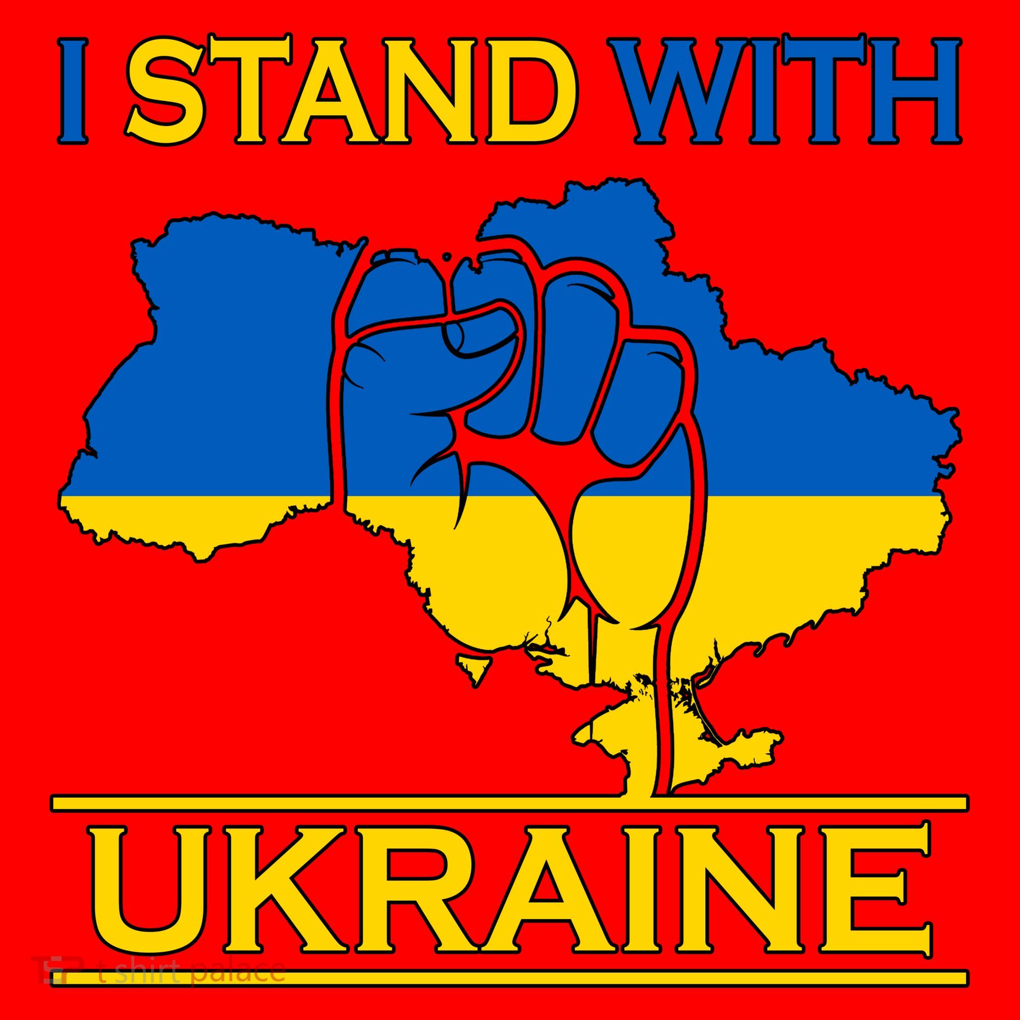 I Stand With Ukraine Map Santa Hat