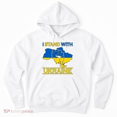 I Stand With Ukraine Map Hoodie