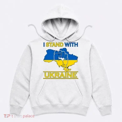 I Stand With Ukraine Map Hoodie