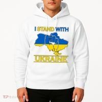 I Stand With Ukraine Map Hoodie thumb 2