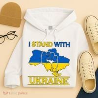 I Stand With Ukraine Map Hoodie thumb 4