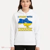 I Stand With Ukraine Map Hoodie thumb 5