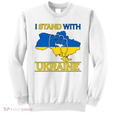 I Stand With Ukraine Map Sweatshirt