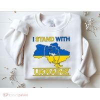 I Stand With Ukraine Map Sweatshirt thumb 2
