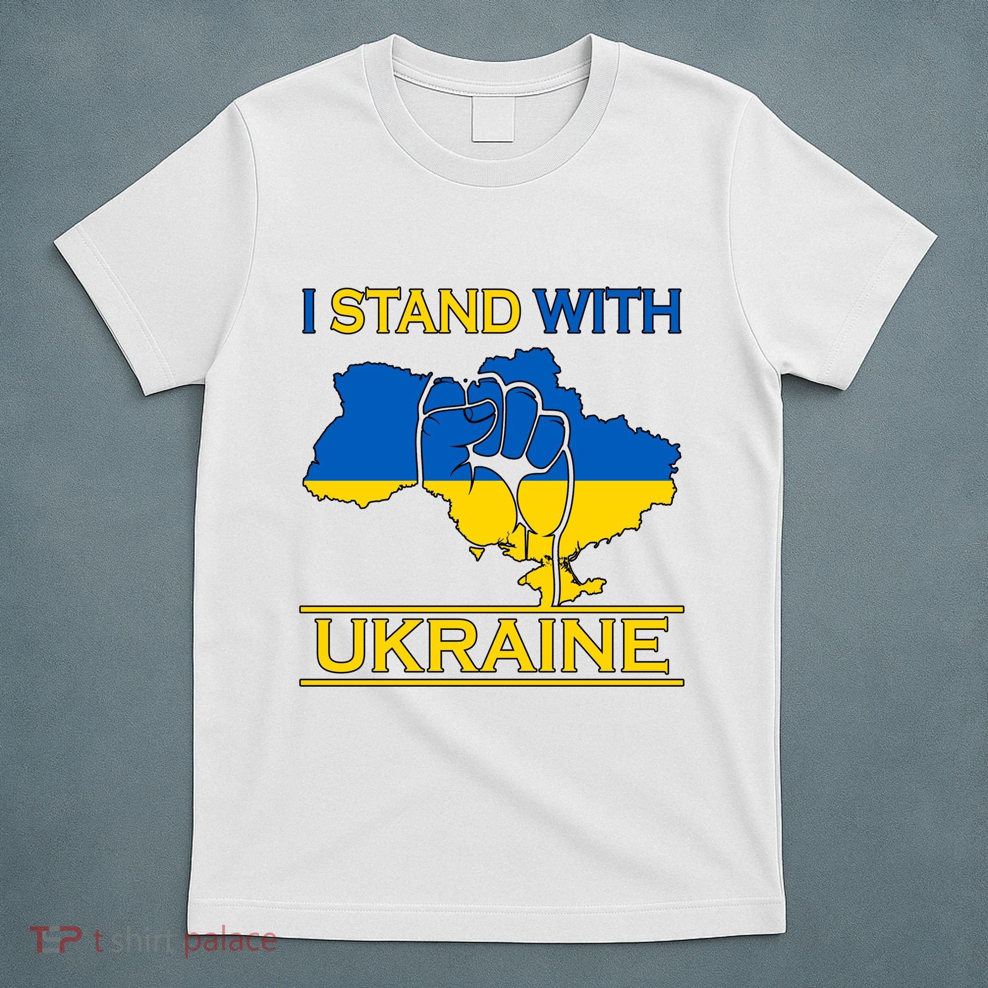I Stand With Ukraine Map T-Shirt
