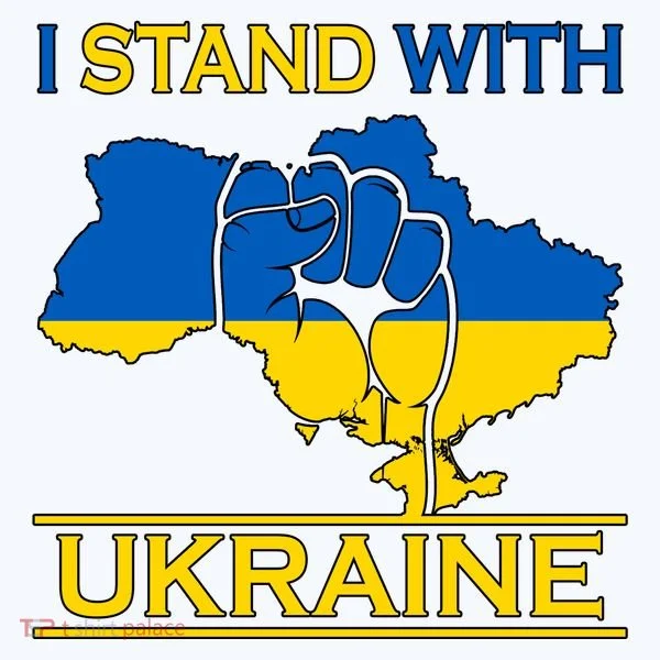 I Stand With Ukraine Map Bucket Hat