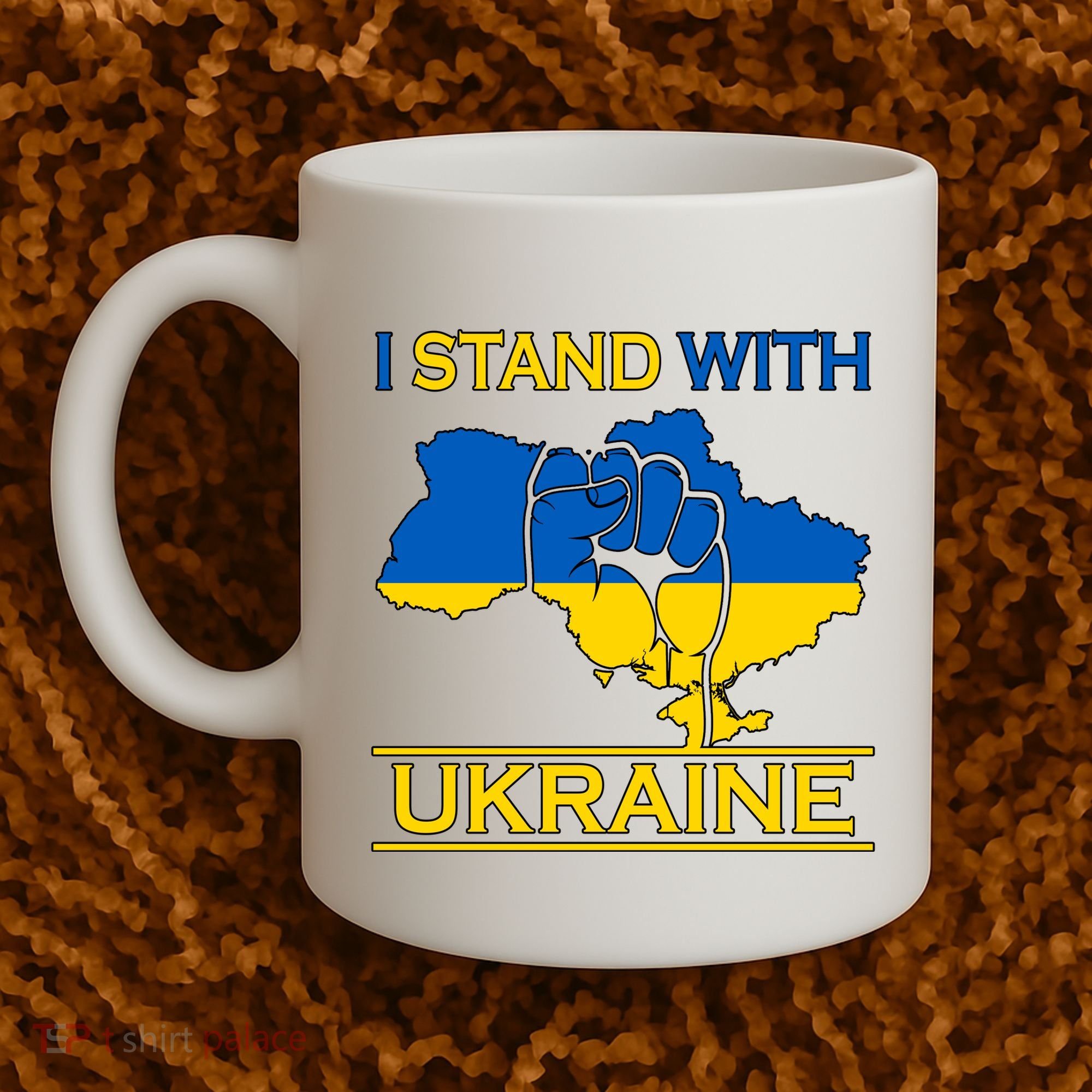 I Stand With Ukraine Map Coffee Mug