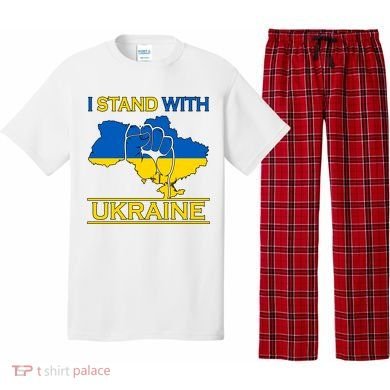 I Stand With Ukraine Map Pajama Set