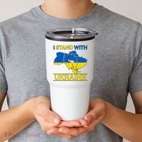 I Stand With Ukraine Map Tumbler thumb 2