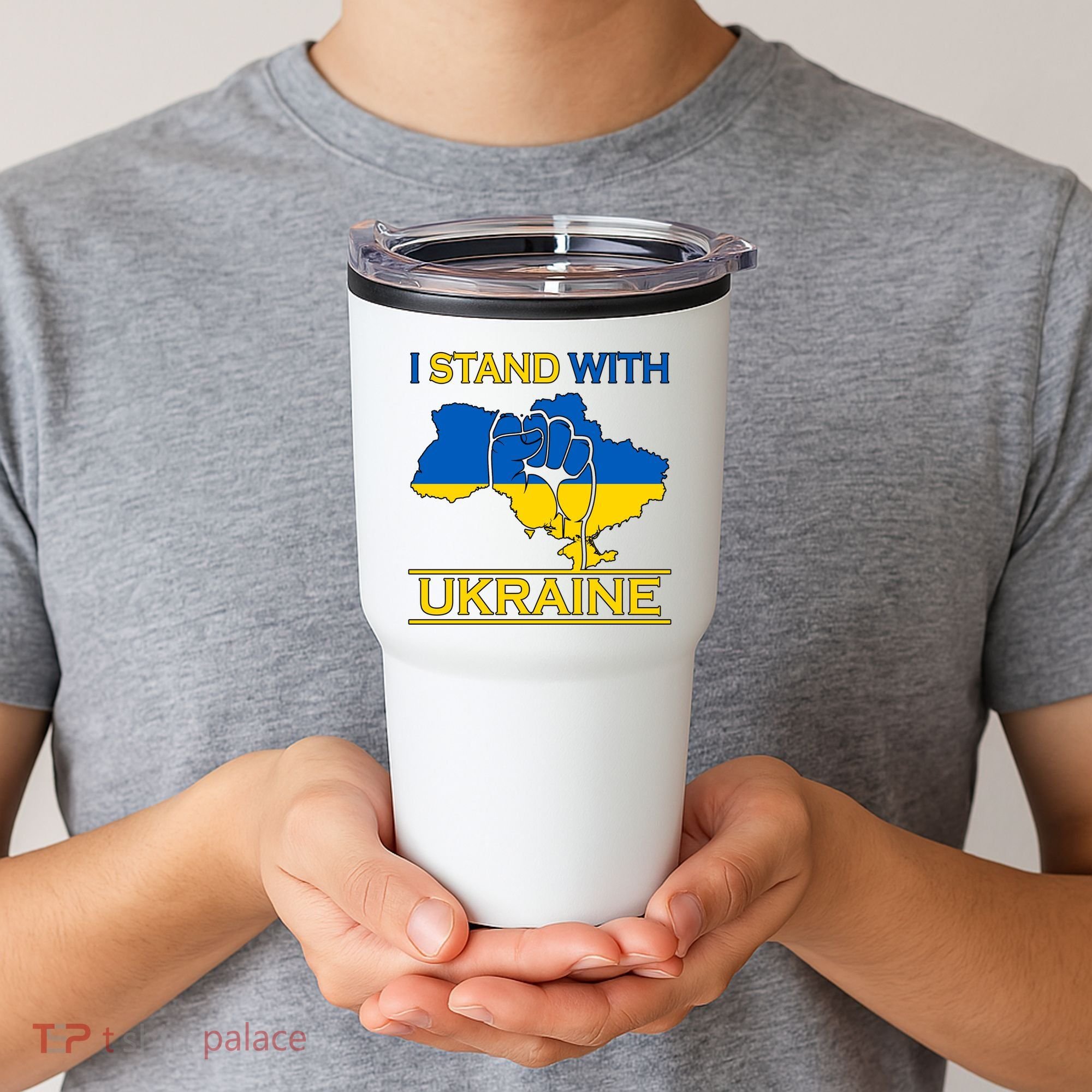 I Stand With Ukraine Map Tumbler