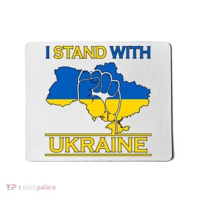 I Stand With Ukraine Map Mousepad