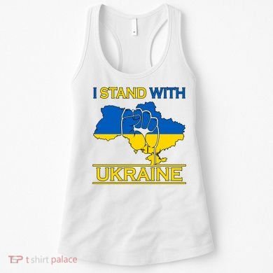 I Stand With Ukraine Map Women's Tank Top