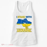 I Stand With Ukraine Map Women's Tank Top thumb 0