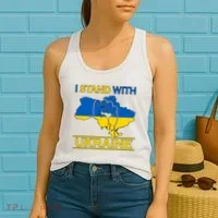 I Stand With Ukraine Map Women's Tank Top thumb 2