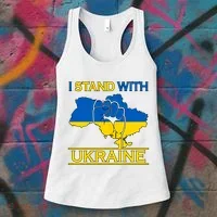I Stand With Ukraine Map Women's Tank Top thumb 3