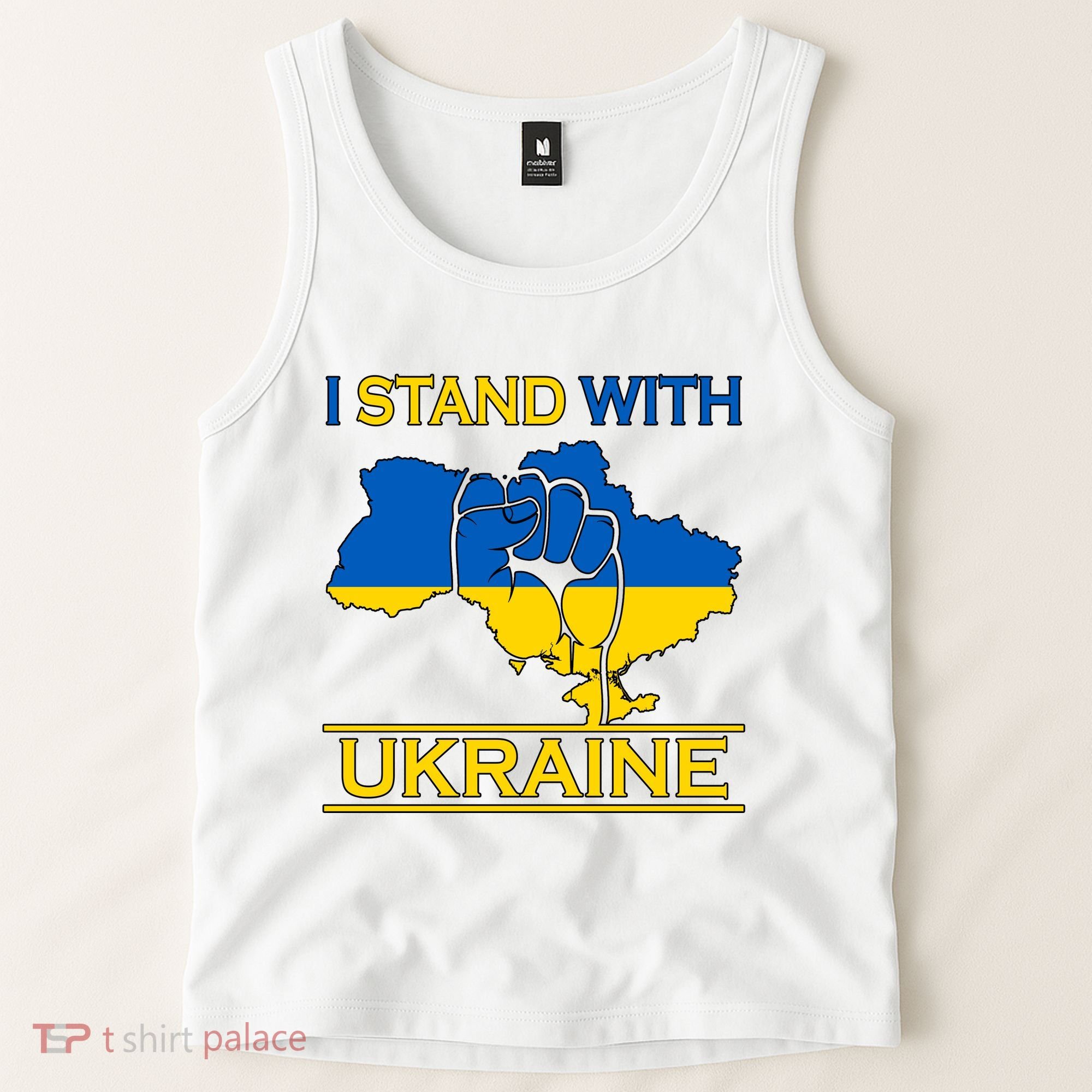 I Stand With Ukraine Map Tank Top