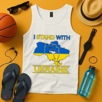 I Stand With Ukraine Map Tank Top thumb 4