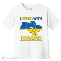 I Stand With Ukraine Map Toddler T-Shirt thumb 0