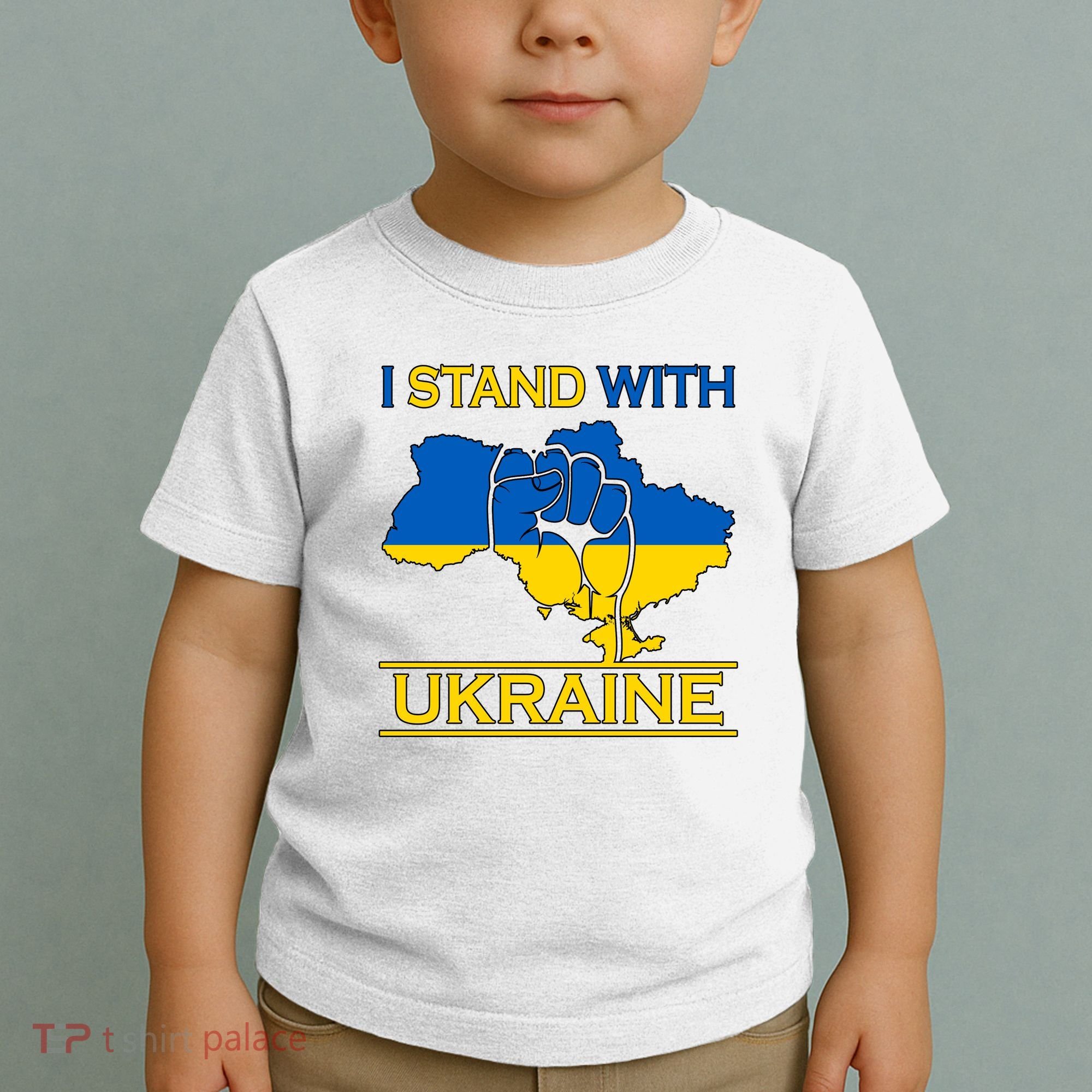 I Stand With Ukraine Map Toddler T-Shirt