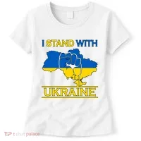 I Stand With Ukraine Map Women's T-Shirt thumb 0