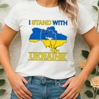 I Stand With Ukraine Map Women's T-Shirt thumb 2