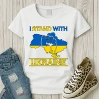 I Stand With Ukraine Map Women's T-Shirt thumb 3