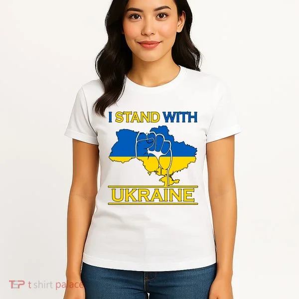 I Stand With Ukraine Map Women's T-Shirt