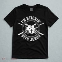 IM Stickin With Jesus Christian Drummer Drum Sticks T-Shirt thumb 5