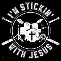 IM Stickin With Jesus Christian Drummer Drum Sticks Women's Hoodie thumb 2