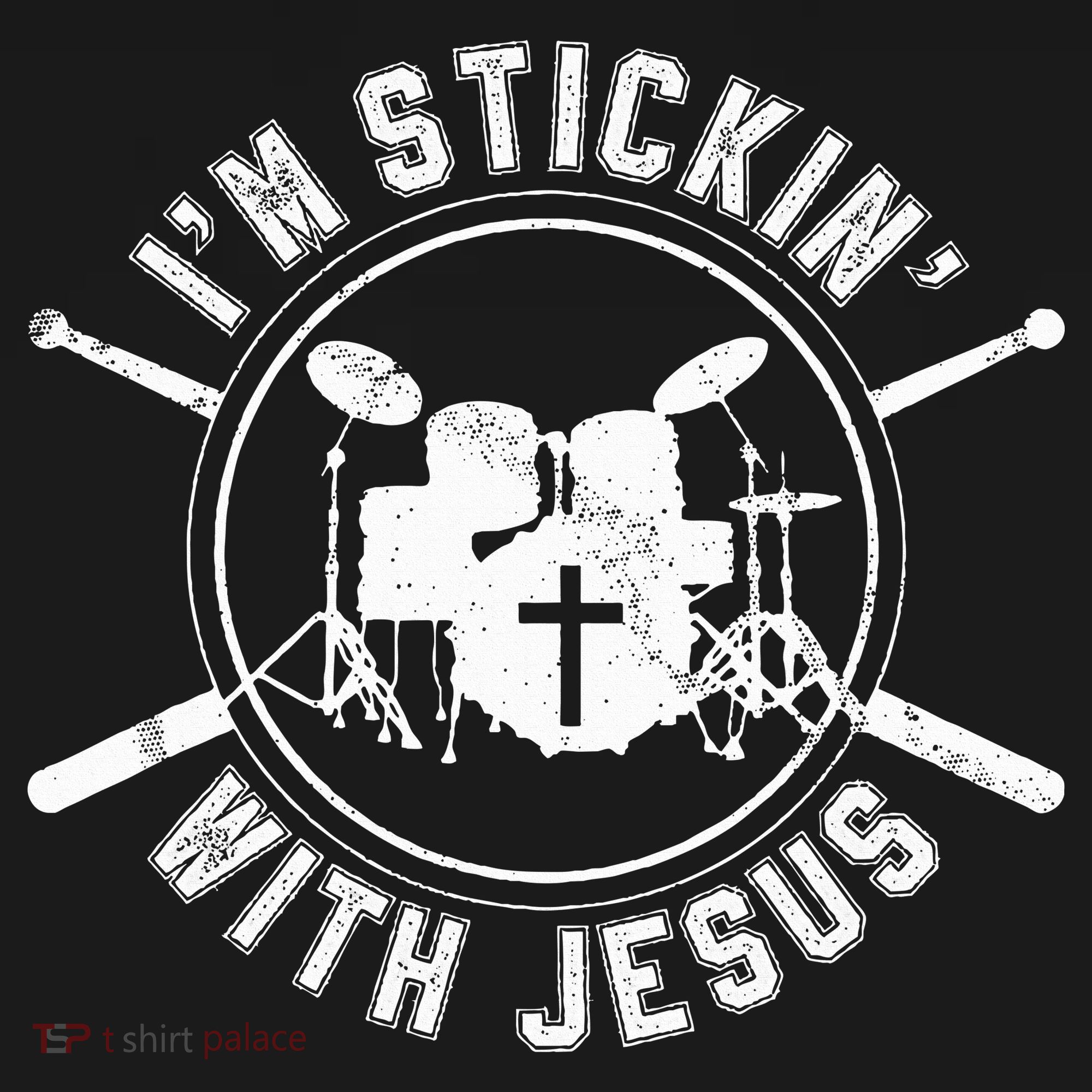 IM Stickin With Jesus Christian Drummer Drum Sticks Ornament