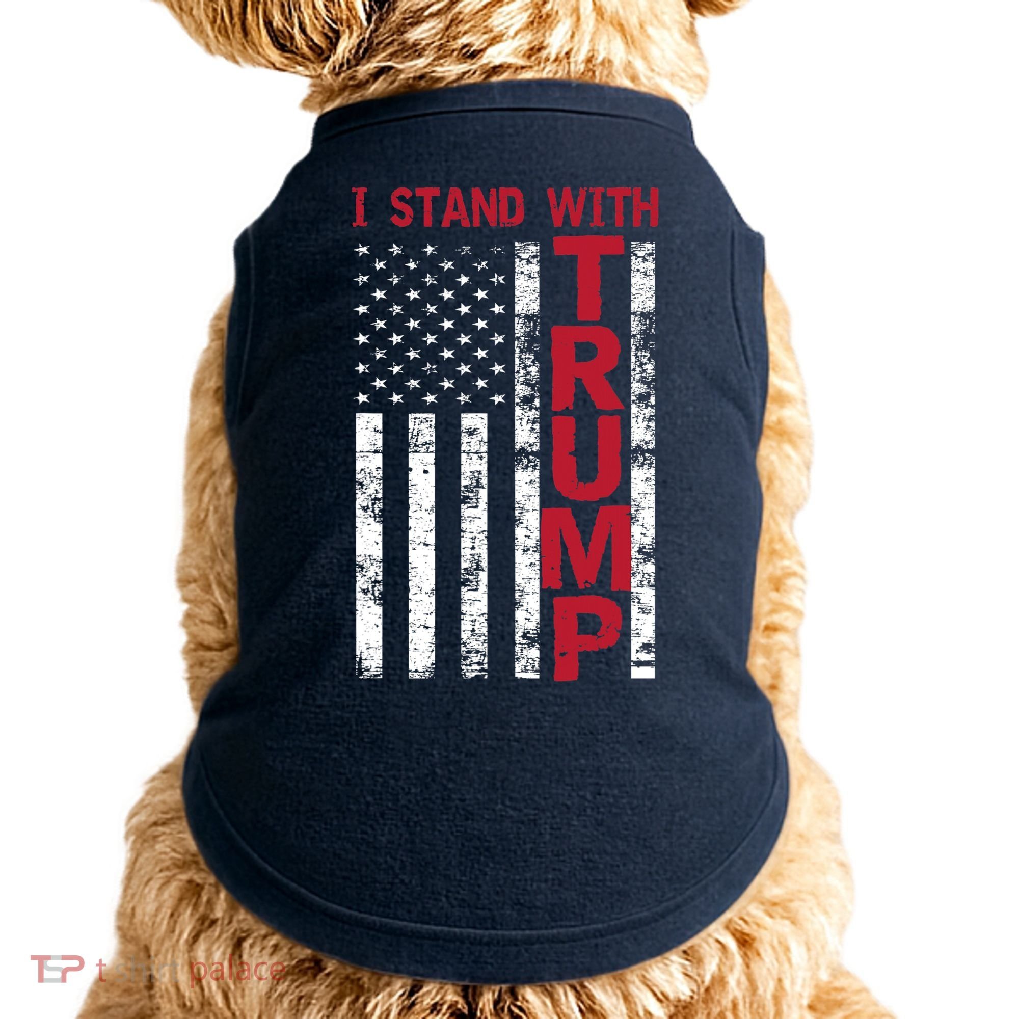 I Stand With Trump I Stand With America Cool Patriotic Doggie Tank