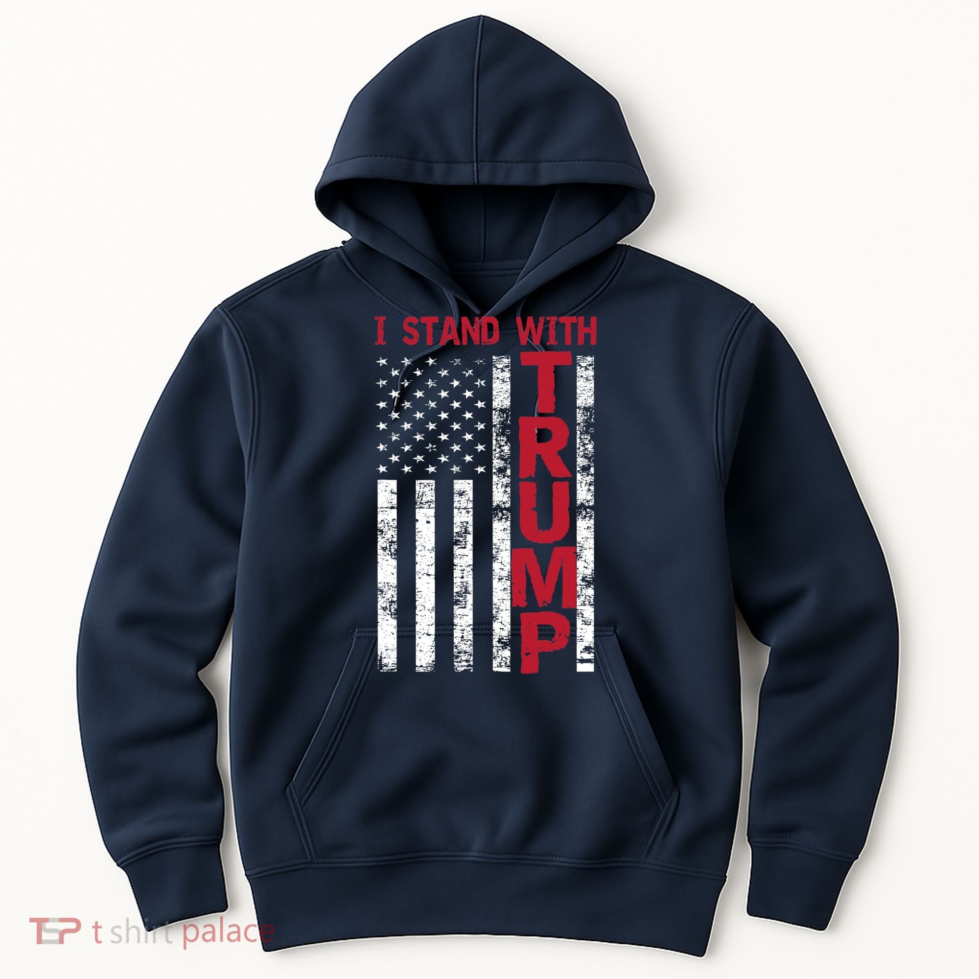 I Stand With Trump I Stand With America Cool Patriotic Hoodie