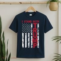 I Stand With Trump I Stand With America Cool Patriotic T-Shirt thumb 2