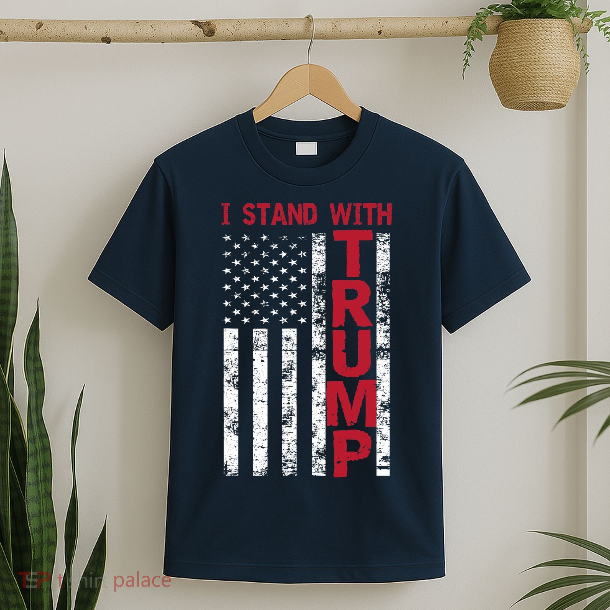 I Stand With Trump I Stand With America Cool Patriotic T-Shirt
