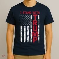 I Stand With Trump I Stand With America Cool Patriotic T-Shirt thumb 3