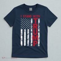 I Stand With Trump I Stand With America Cool Patriotic T-Shirt thumb 5