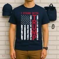 I Stand With Trump I Stand With America Cool Patriotic T-Shirt thumb 6
