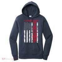 I Stand With Trump I Stand With America Cool Patriotic Women's Hoodie thumb 0