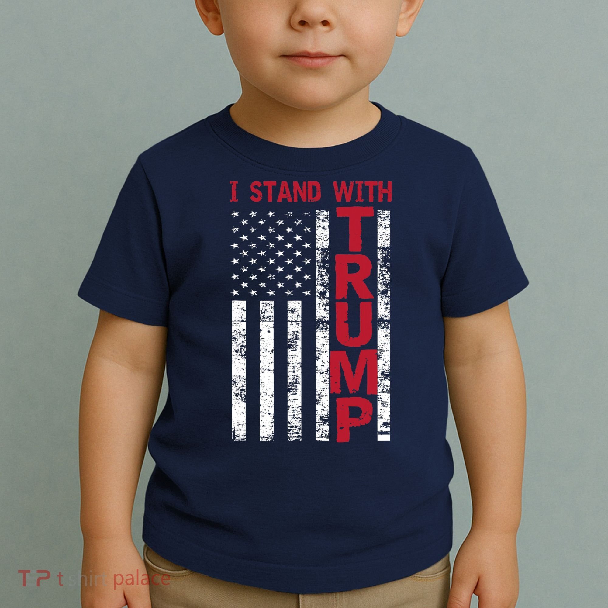 I Stand With Trump I Stand With America Cool Patriotic Toddler T-Shirt