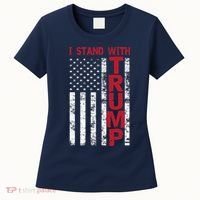 I Stand With Trump I Stand With America Cool Patriotic Women's T-Shirt thumb 0