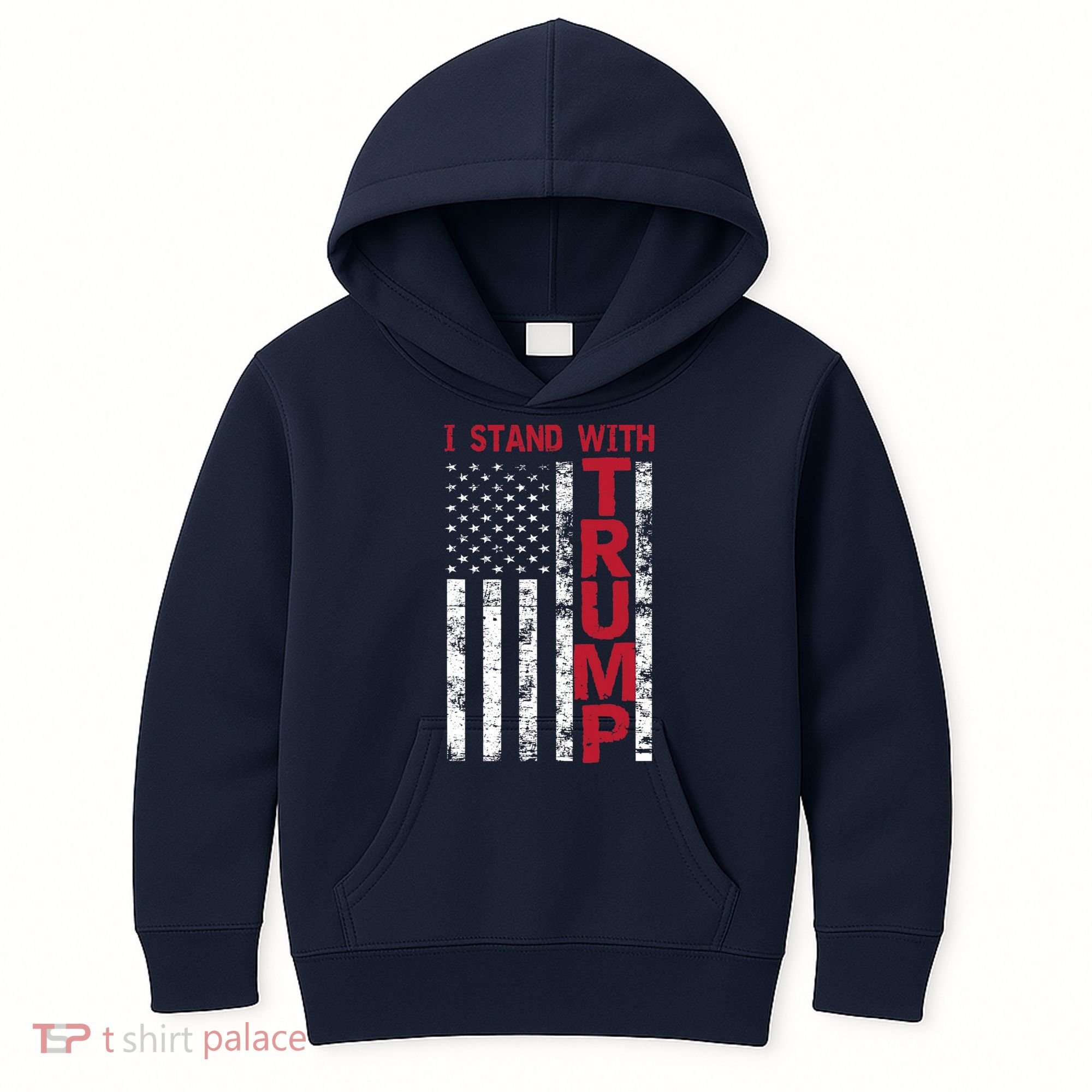 I Stand With Trump I Stand With America Cool Patriotic Kids Hoodie